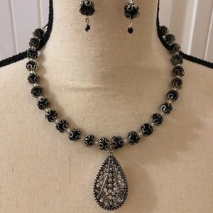 Glasshouse custom made necklace and earring set